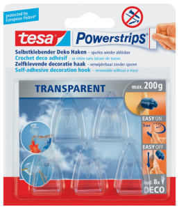 tesa CROCHETS DECO adhésifs powerstrips XL, maintien 1,0 kg