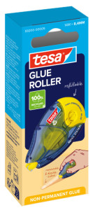 Tesa Roller de colle rechargeable ecoLogo nonPERMANENT GLUE