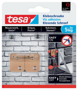 tesa Vis adhésive pour brique, rectangulaire, 10 kg