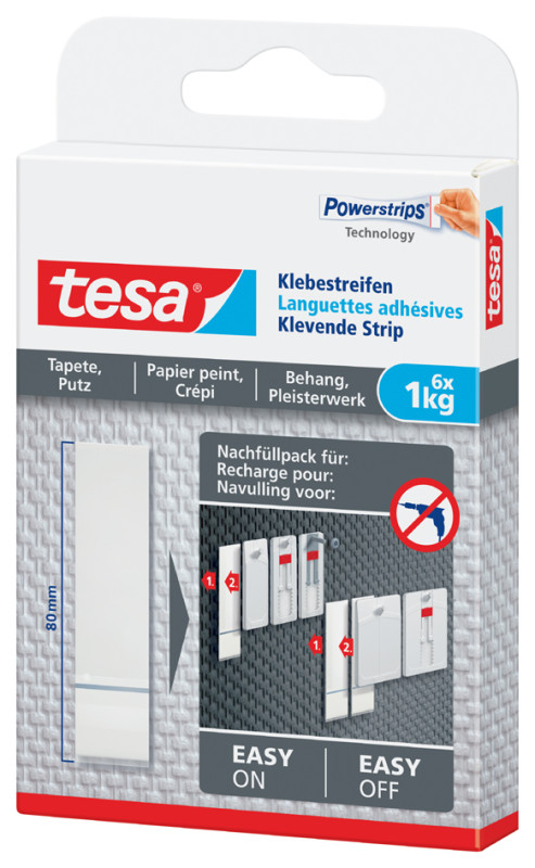 tesa Powerstrips Languettes adhésives pour papier peint et