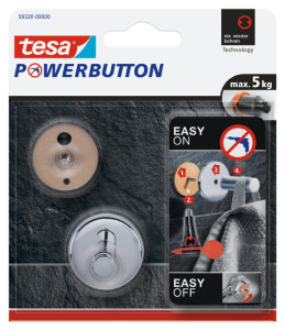 tesa powerbutton Haken universel grand, chrom