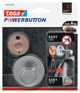 tesa powerbutton Haken classique, rund