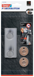 tesa alimentation Bouton rail d'accrochage classique, trois fois
