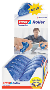 Tesa Roller correcteur jetable Sideway Roller, présentoir de