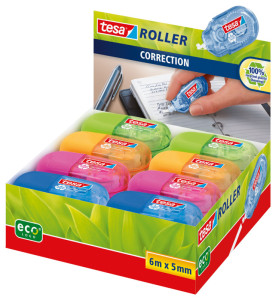 tesa Mini roller de correction jetable ecologo, 5 mm x 6 m