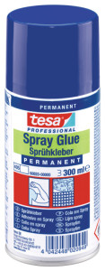 Tesa Colle en spay PERMAMENT, 300 ml, couleur: beige