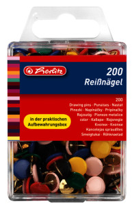 herlitz punaises, couleurs assorties, diamètre: 9,5 mm