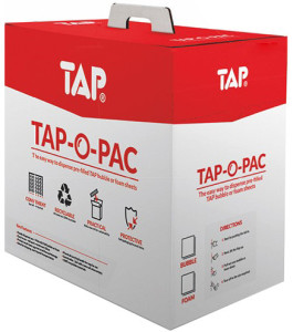 TAP Film à bulles d'air TAP-0-PAC, en carton distributeur