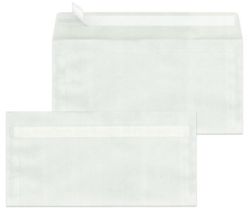 MAILmedia enveloppe DL, blanc transparent, sans fenêtre