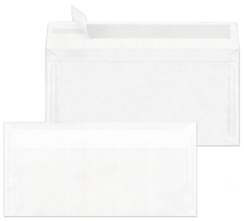 MAILmedia enveloppe DL, blanc transparent, sans fenêtre