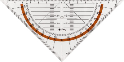 rotring équerre géométrique Centro avec poignée, hypoténuse: