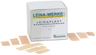 LEINAPLAST pansement 1 m x 6 cm, Non woven, blanc