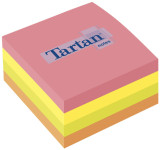 Tartan bloc-notes repositionnable en forme cube, 76 x 76 mm,