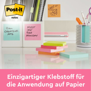 3M Post-it Notes adhésives Z-Notes, 76 x 76 mm, 6 couleurs