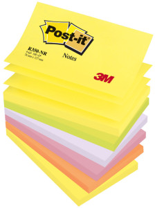 3M Post-it Notes adhésives Z-Notes, 127 x 76 mm, 6 couleurs