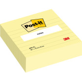 3M Post-it Notes Bloc XL, 100 x 100 mm, jaune, ligné