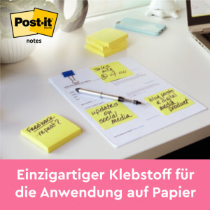 3M Post-it Notes Bloc XL, 100 x 100 mm, jaune, ligné