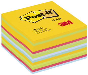 3M Post-it Notes bloc cube, 76 x 76 mm, jaune