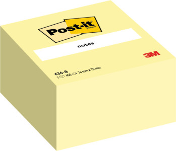 3M Post-it Notes bloc cube, 76 x 76 mm, jaune