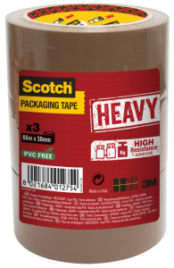 3M Scotch Ruban adhésif d'emballage HEAVY, 50 mm x 66 m