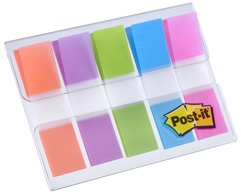 Micro15  MARQUE-PAGES POST-IT INDEX RIGIDE 25X44MM 22F 3 COLORIS