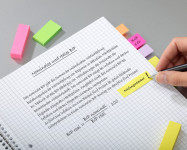 Post-it marque-pages en papier, 25 76 mm, couleurs néon,