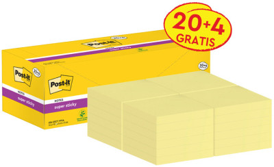 Post-it Bloc-notes Super Sticky Notes, 48 x 48 mm, jaune
