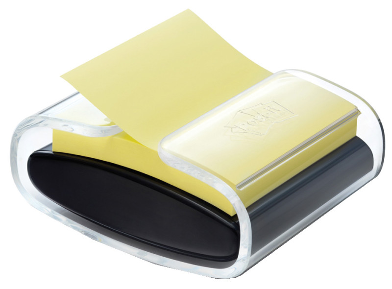 Post-it distributeur Z-Notes, noir/transparent, équipé