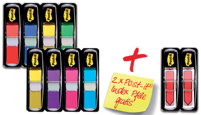 Post-it marque-pages index mini, 11,9 x 43,2 mm, 8 couleurs