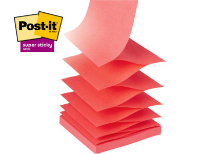 Post-it bloc-notes Super Sticky Z-Notes, 76 x 76 mm, coloré