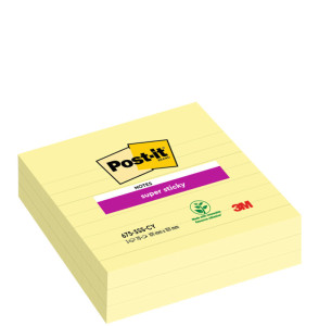 Post-it Bloc-notes Super Sticky Notes, 101 x 101 mm, jaune