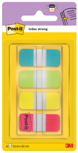 Post-it marque-pages Index Strong en étui, 16 x 38 mm