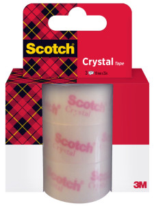 3M Scotch Crystal ruban adhésif Clear 600, 19 mm x 15 m, 2+1