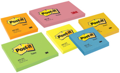 Post-it bloc-Notes adhérente, 76 x 76 mm, jaune néon