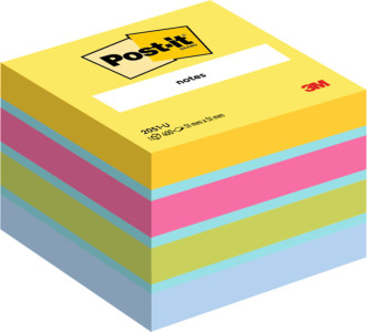 Post-it bloc-notes adhésifs en cube mini, 51 x 51 mm,