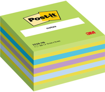 3M Post-it Notes bloc cube, 76 x 76 mm, couleurs ultra
