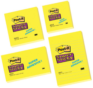 3M Post-it Notes Super Sticky Notes, 102 x 152 mm,