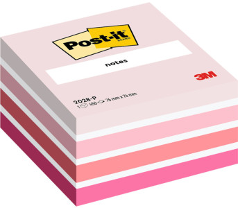 3M Post-it Notes bloc cube, 76 x 76 mm, bleu pastel