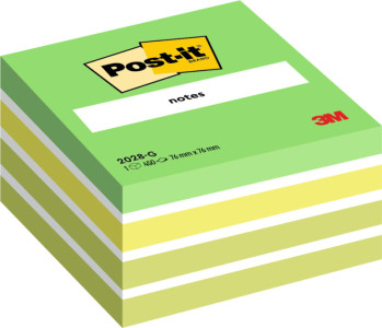 3M Post-it Notes bloc cube, 76 x 76 mm, bleu pastel