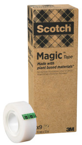 3M Scotch Magic ruban adhésif 900, 19 mm x 33 m, paquet de 9