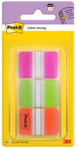 3M Post-it Index languettes Strong, paquet de 3 dans les