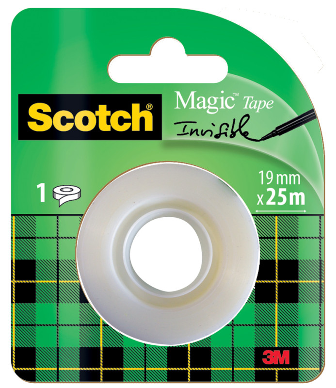 3M Scotch Ruban adhésif Magic 810, invisible, 25 mm x 66 m