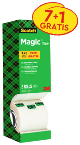 3M Scotch Ruban adhésif Magic 810, 19 mm x 33 m, 10+4 GRATUI