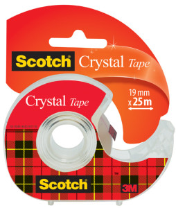 3M Scotch Ruban adhésif Crystal Clear 600, avec dévidoir