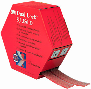 3M Dual Lock ferméture flexible à pression, couleur: noir