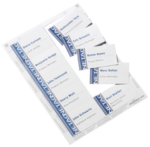 DURABLE planches d'impression pour badges, 30 x 60 mm, blanc