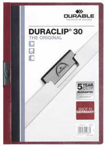 DURABLE Chemises à clip DURACLIP ORIGINAL 30, format A4,bleu