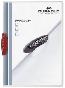 DURABLE Chemise à clip SWINGCLIP, format A4, clip rouge
