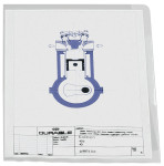 DURABLE Pochette ouverte en coin, A4, en PP 0,12 mm, bleu