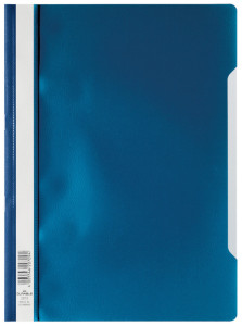 DURABLE Chemises à lamelles, format A4, en PP, bleu foncé